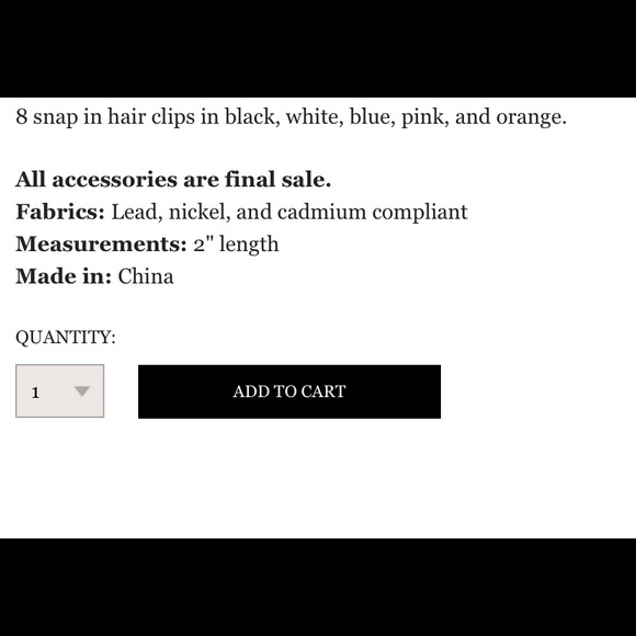 Brandy Melville Multicolor hair clips - Picture 2 of 2